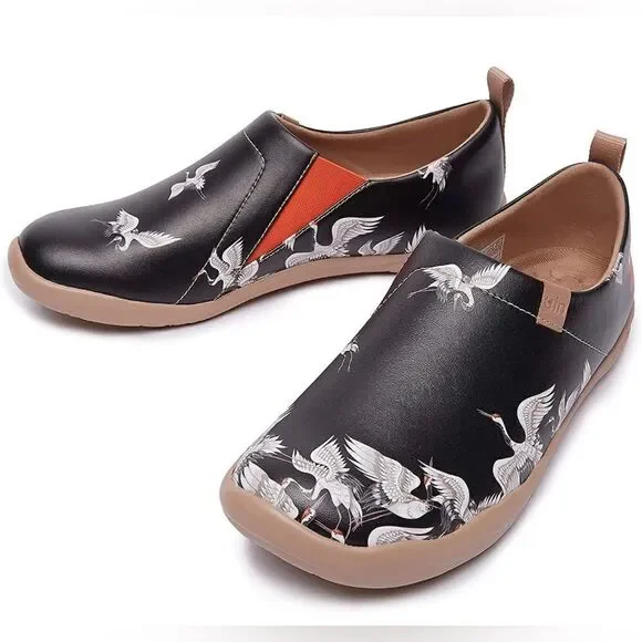 UIN Women's Walking Travel Shoes SlipOn Microfiber Casual Loafers(Crane in Dark) - Picture 5 of 7